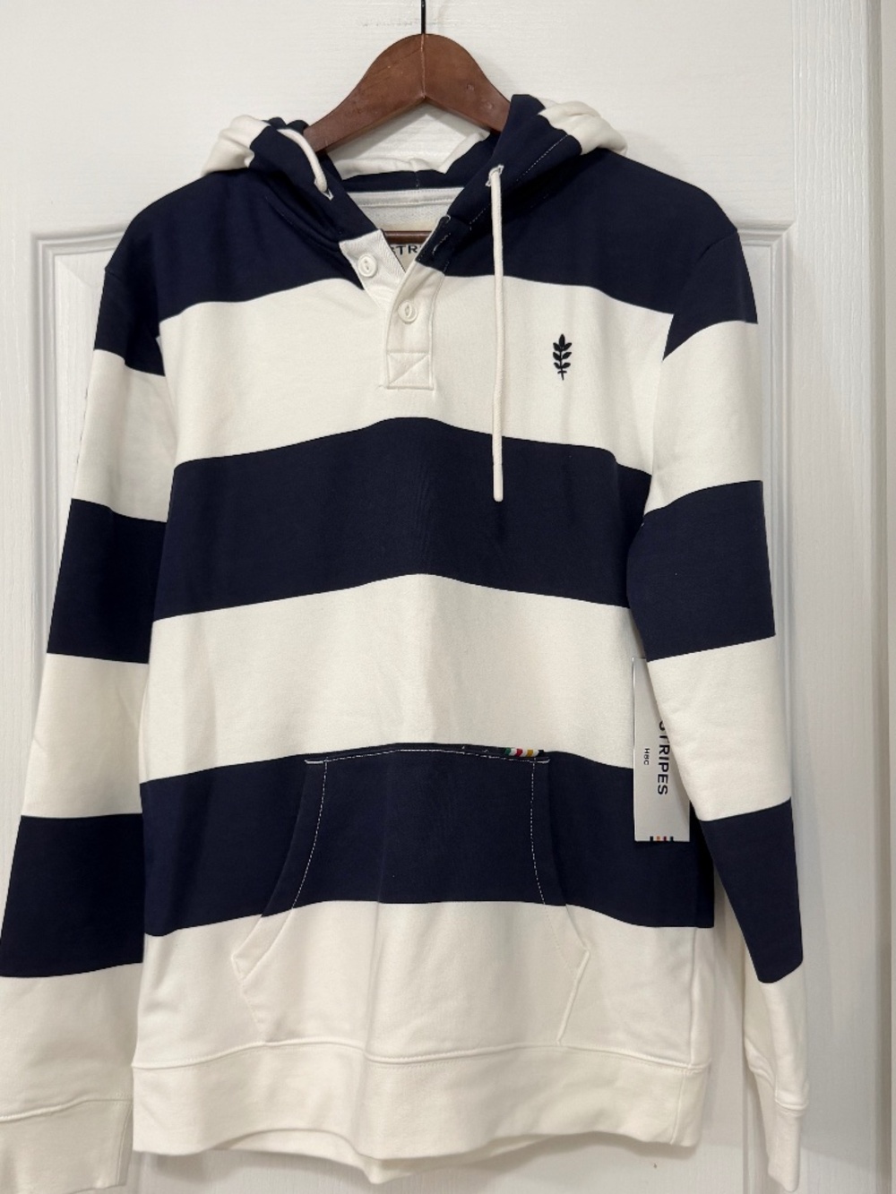 NWT HBC Stripes Hudson's Bay Men's Rugby Hoodie S